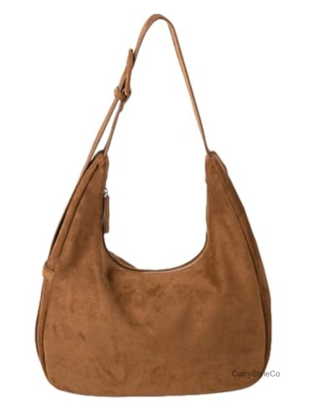 Slouchy Suede Hobo Shoulder Bag Crescent Crossbody Purse